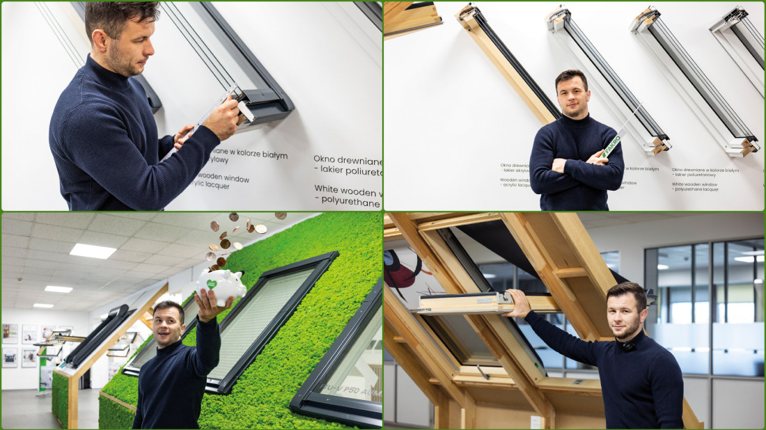 Okna dachowe FAKRO GREENVIEW - optymalna tempreatura na poddaszu przez cały rok