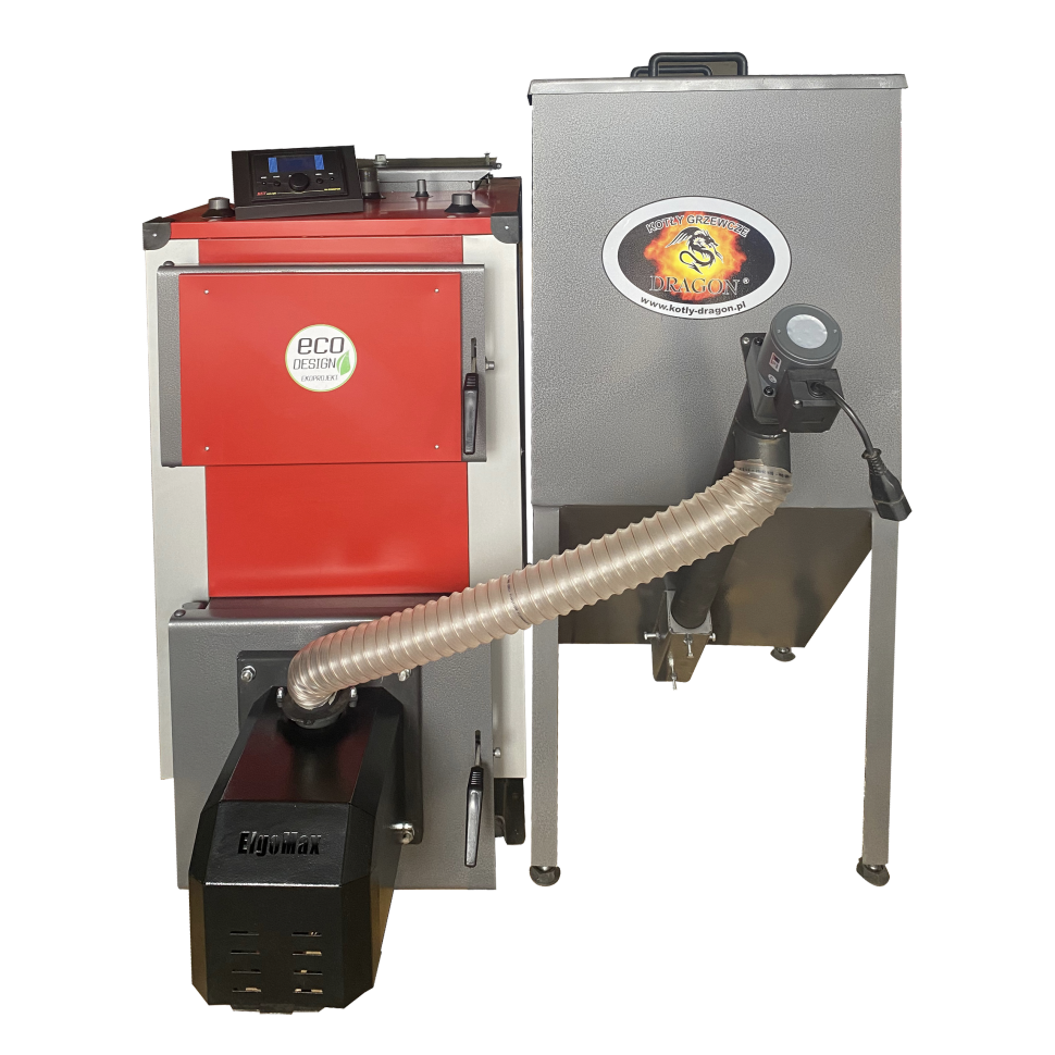 Kocioł z podajnikiem 9kw DRAGON FENIKS AGRO BIO na pellet 5 Klasa Ecodesign