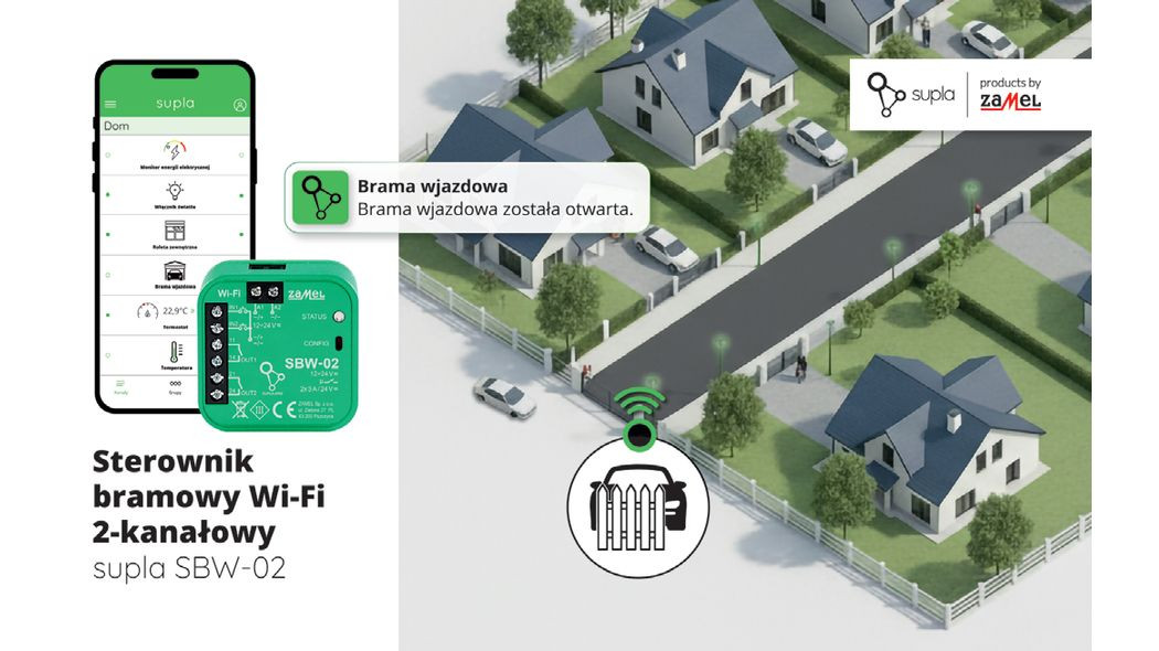 SBW-02 - sterownik bramy i furtki - sterowanie WI-FI