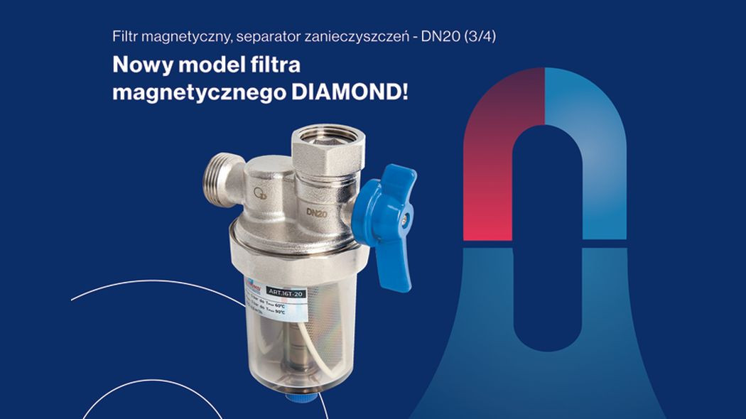 Nowy filtr magnetyczny - separator zanieczyszczeń DN20 (3/4) ART.16T-20