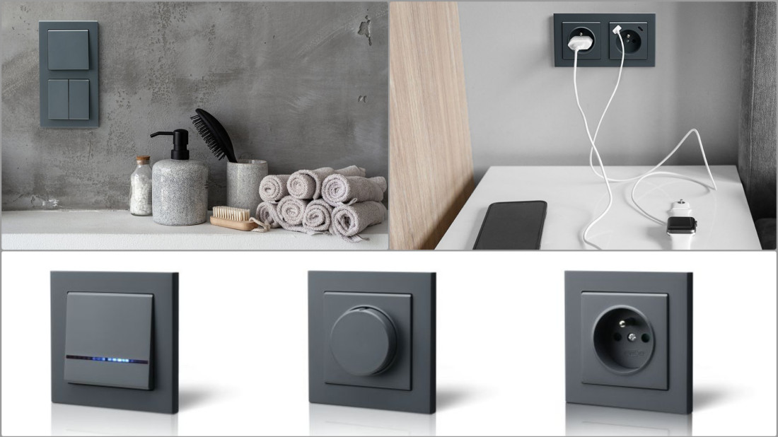 Szary grafit w serii osprzętu Sonata Ospel - detal, który zmienia wnętrze