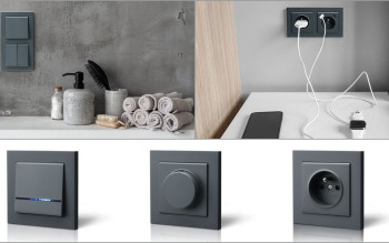 Szary grafit w serii osprzętu Sonata Ospel - detal, który zmienia wnętrze