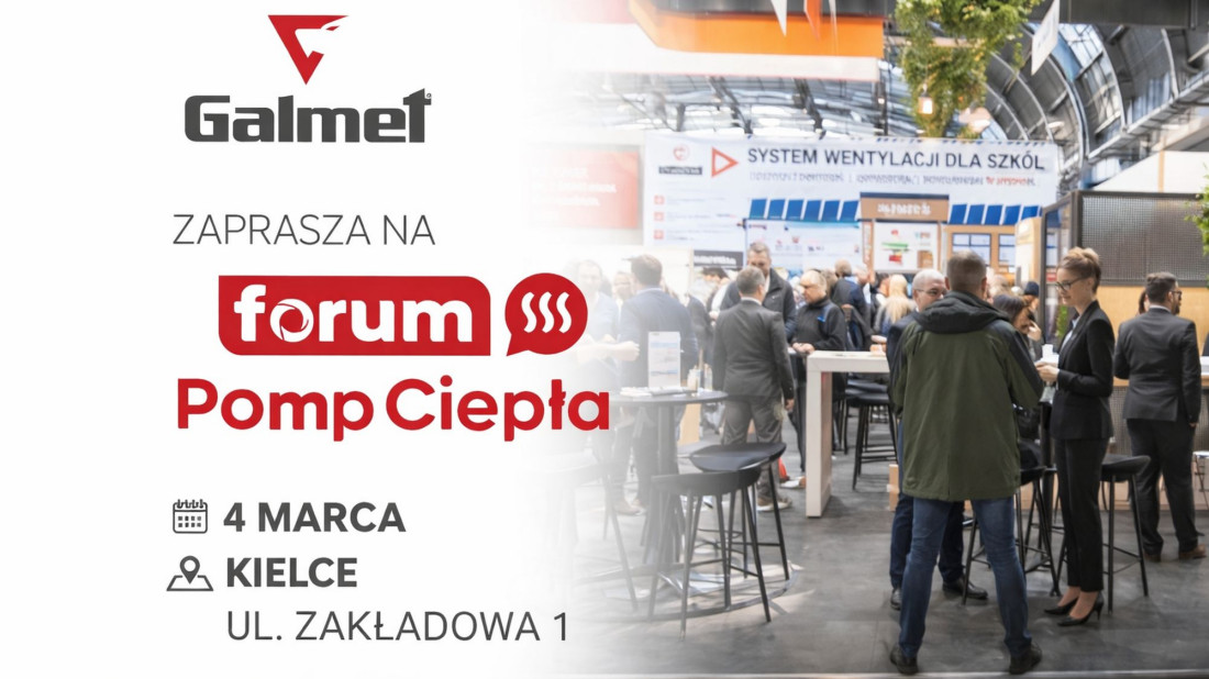 Galmet partnerem Forum Pomp Ciepła 2026 w Kielcach. TCO, koszty i odpowiedzialny dobór ogrzewania