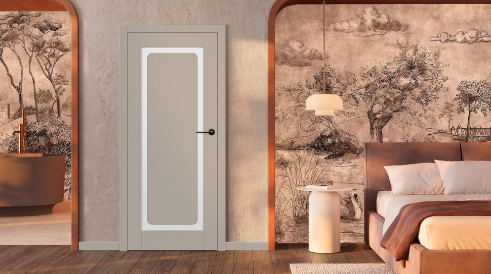 Drzwi wewnętrzne JASMIN 1 w kolorze kamiennoszary ST CPL