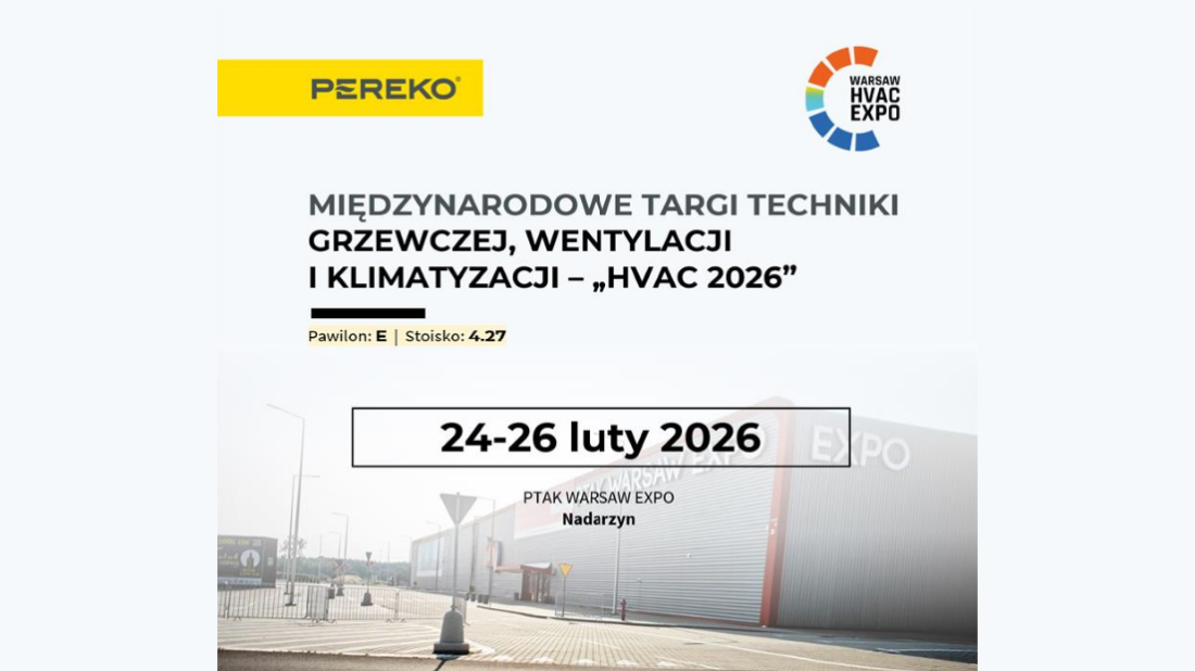 PEREKO zaprasza na Międzynarodowe Targi HVAC 2026 w Nadarzynie