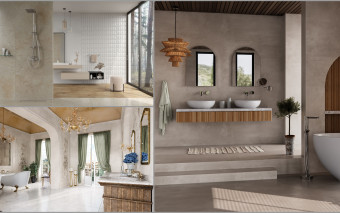 Beżowa łazienka z armaturą FDESIGN. Trzy odsłony elegancji – od ciepłego minimalizmu po japandi