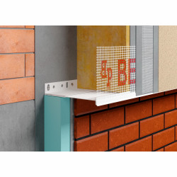 BP30S – listwa startowa PVC regulowana 100-250 mm z siatką i z okapnikiem systemowym