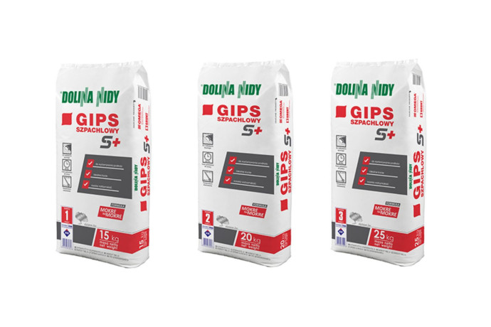 Nowość Dolina Nidy. Gips Szpachlowy S+ do szybkiego szpachlowania ścian i sufitów