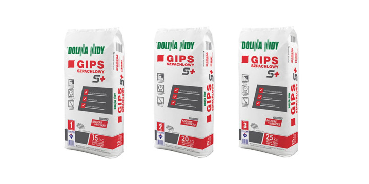 Nowość Dolina Nidy. Gips Szpachlowy S+ do szybkiego szpachlowania ścian i sufitów
