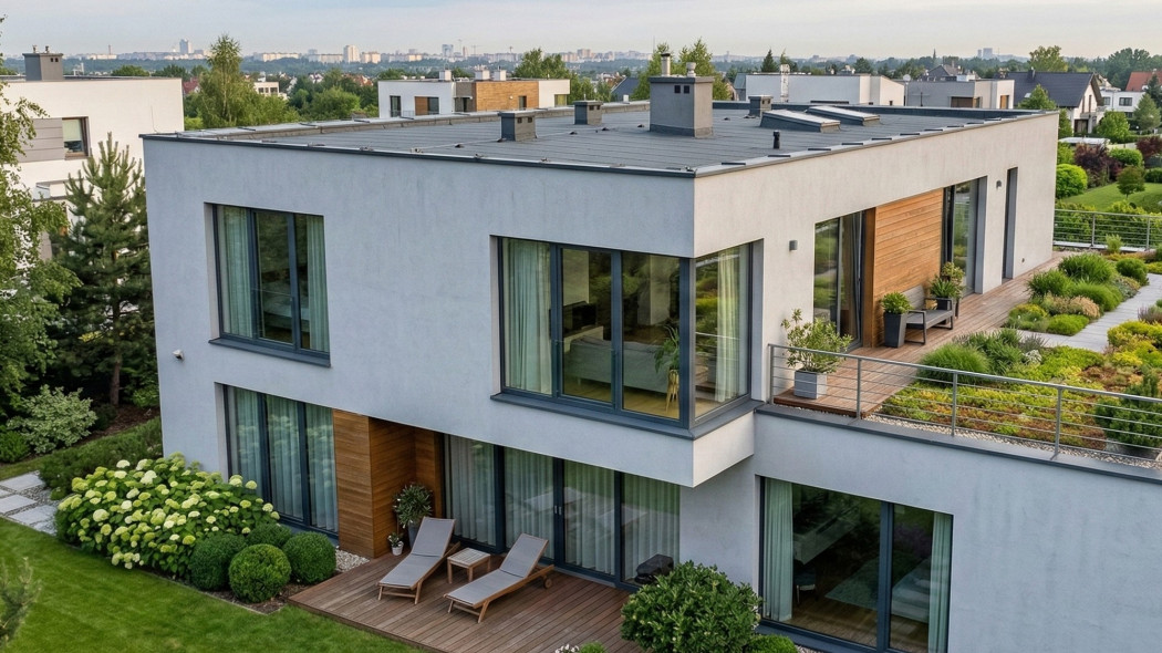Dach płaski jako piąta elewacja - nowoczesna architektura i sprawdzone systemy swisspor