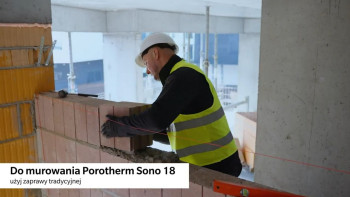Jak murować Porotherm Sono 18? Ściana akustyczna warstwa po warstwie