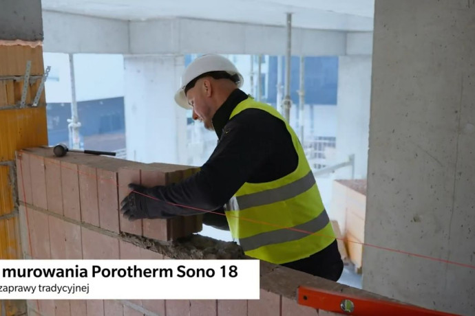 Jak murować Porotherm Sono 18? Ściana akustyczna warstwa po warstwie