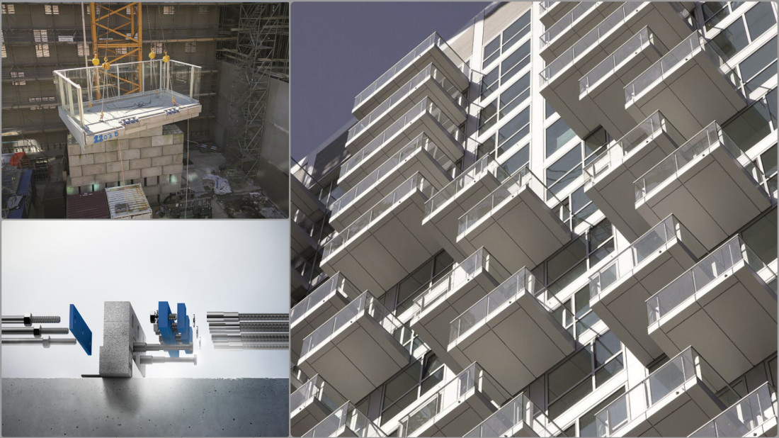 Isokorb® IQ - przełom w technologii kotwienia balkonów wspornikowych bez podstemplowania. One MilkyWay w Hadze