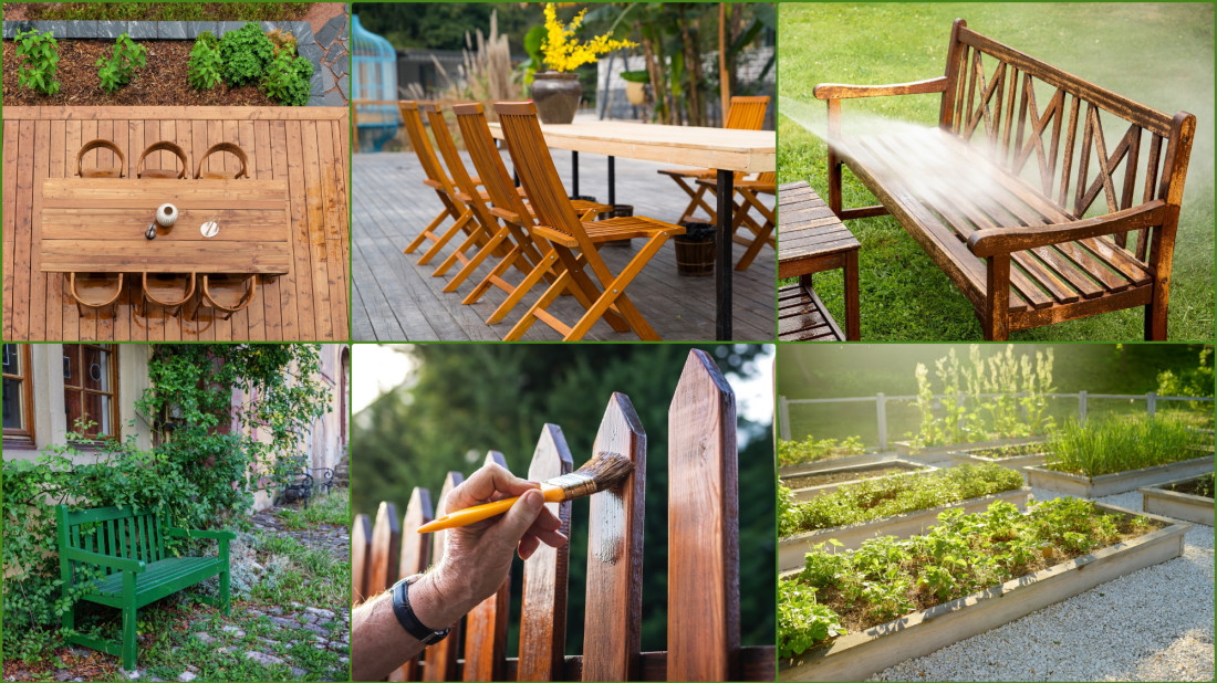Wiosną sprawdź drewno w ogrodzie. Tak odnowisz taras, meble i altanę przed sezonem