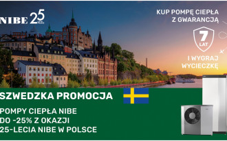 25 lat pomp ciepła NIBE w Polsce: jubileuszowa oferta do -25%, 7 lat gwarancji i wycieczka do Skandynawii!
