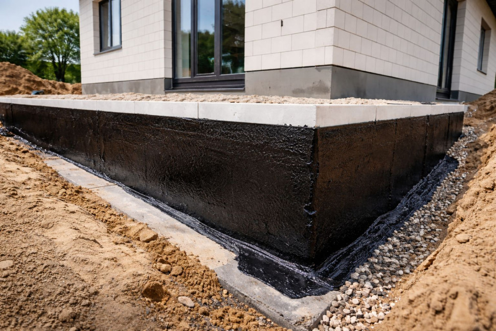 Fundament po aplikacji masy bitumicznej. fot. Ultrament