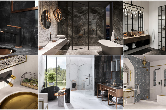 Złoto i czerń w łazience – modna armatura FDESIGN i pomysły na aranżację