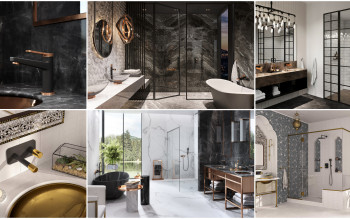 Złoto i czerń w łazience – modna armatura FDESIGN i pomysły na aranżację