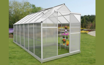 Szklarnia z poliwęglanu GL026 190 × 363 × 191 cm – idealny sposób na przydomowy warzywniak