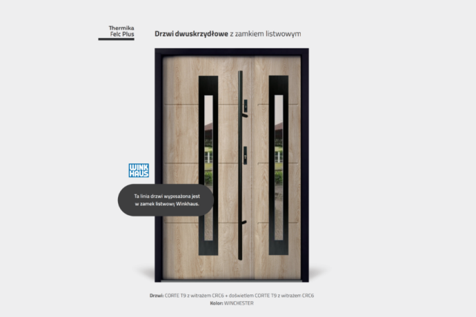 Drzwi wejściowe dwuskrzydłowe - elegancja połączona z najwyższą termoizolacją