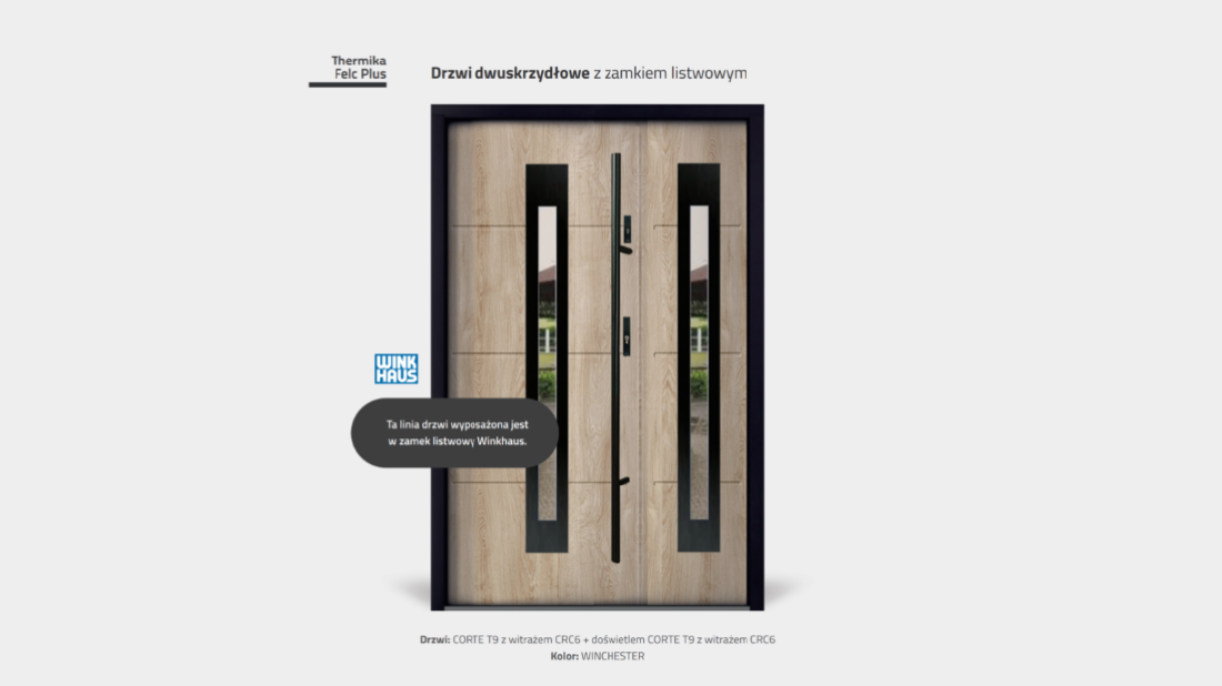 Drzwi wejściowe dwuskrzydłowe - elegancja połączona z najwyższą termoizolacją
