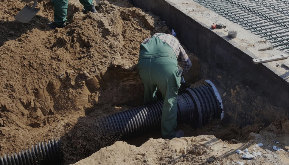 Podłączenie rur do GWC