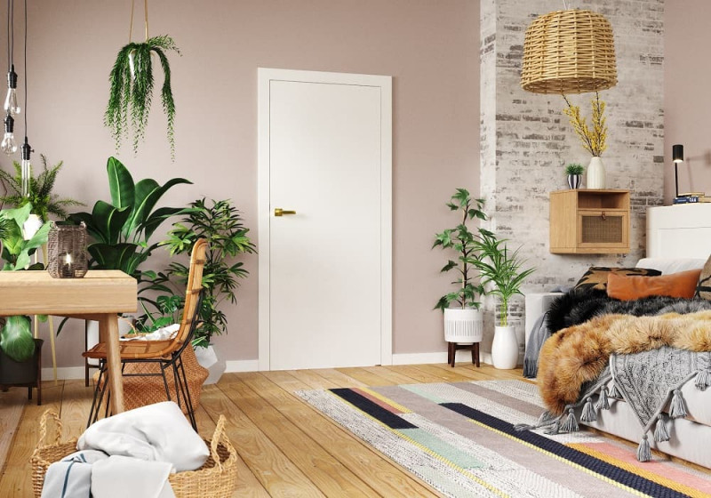 W aranżacjach boho świetnie sprawdzają się odcienie beżu, bieli, brązu, szarości, oliwkowej zieleni, musztardowej żółci czy czerni. 