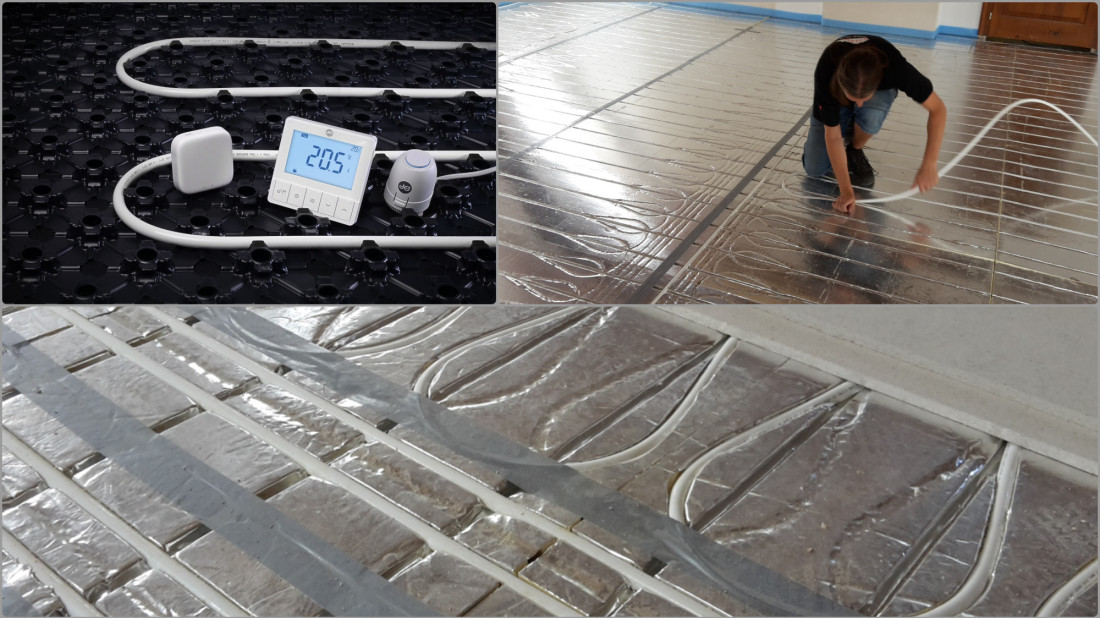 Ogrzewanie podłogowe na starej podłodze - system niskoprofilowy JG LowFit