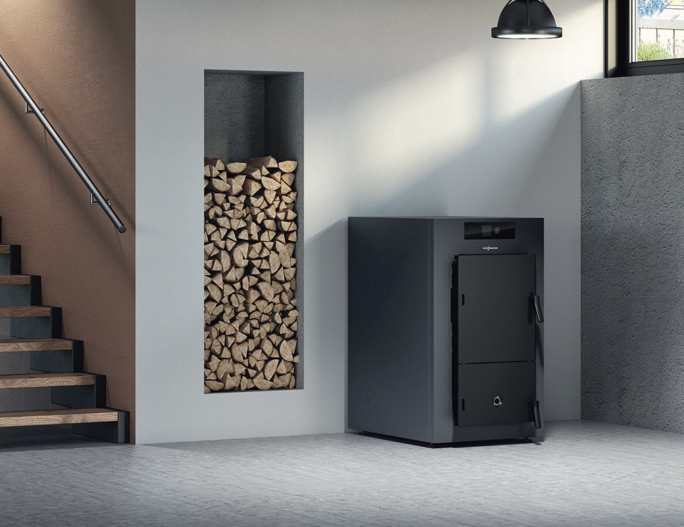 nowoczesny kocioł na drewno