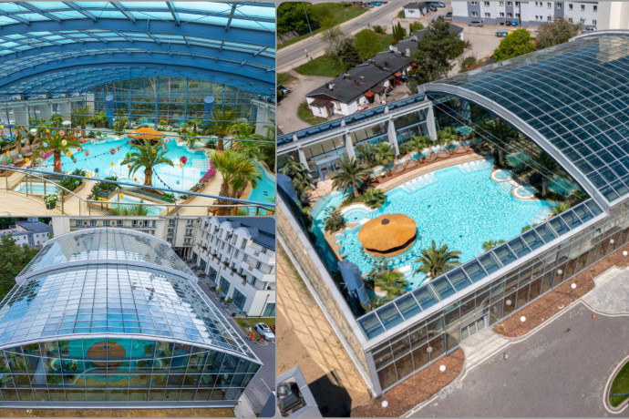 Binkowski Resort pod szklanym niebem. Jak szkło tworzy tropikalny klimat nowoczesnej strefy basenowej?