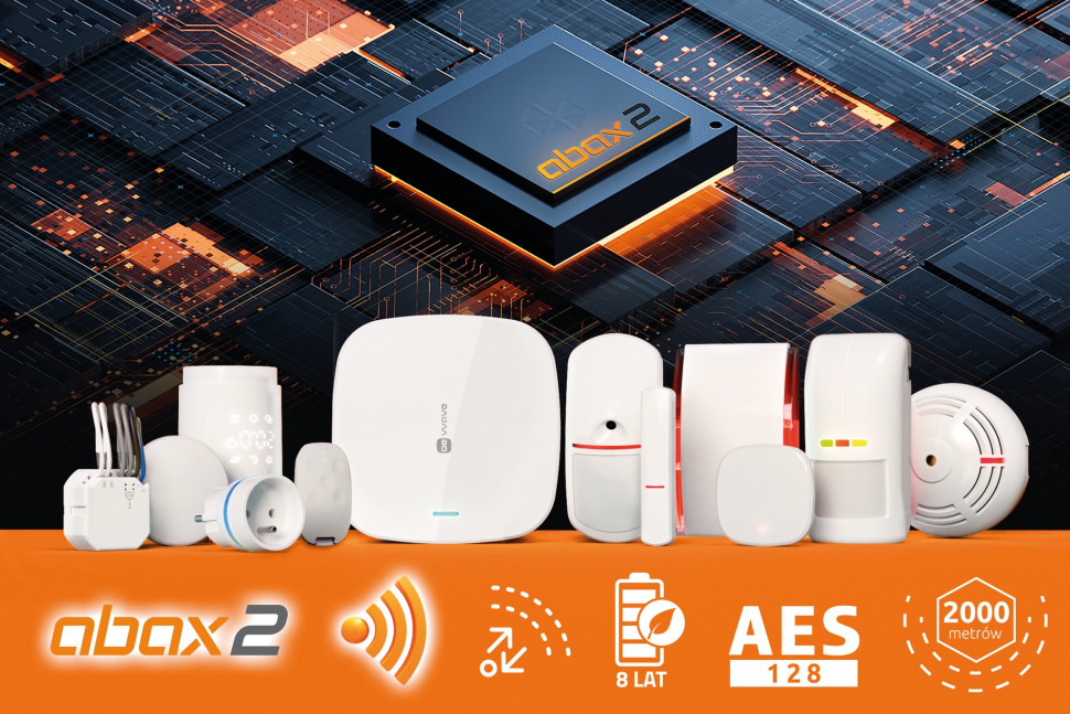 Urządzenia bezprzewodowe działające w systemach SATEL wykorzystują światowej klasy technologię ABAX 2, którą wyróżniają: wysokie bezpieczeństwo szyfrowanych danych, dwukierunkowa komunikacja urządzeń, zasięg do 2000 m oraz nawet do 8 lat pracy na baterii.