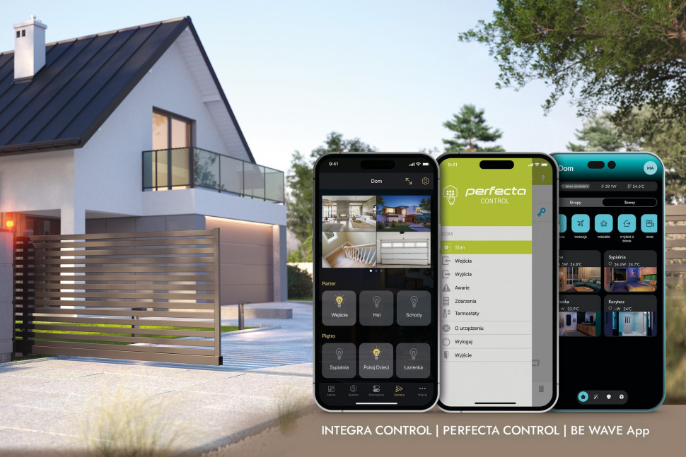 INTEGRA CONTROL, PERFECTA CONTROL oraz najnowsza aplikacja BE WAVE App umożliwiają wygodne i intuicyjne zarządzanie systemami alarmowymi SATEL z poziomu smartfona, z dowolnego miejsca i o każdej porze. BE WAVE App zapewnia również pełną konfigurację systemu.