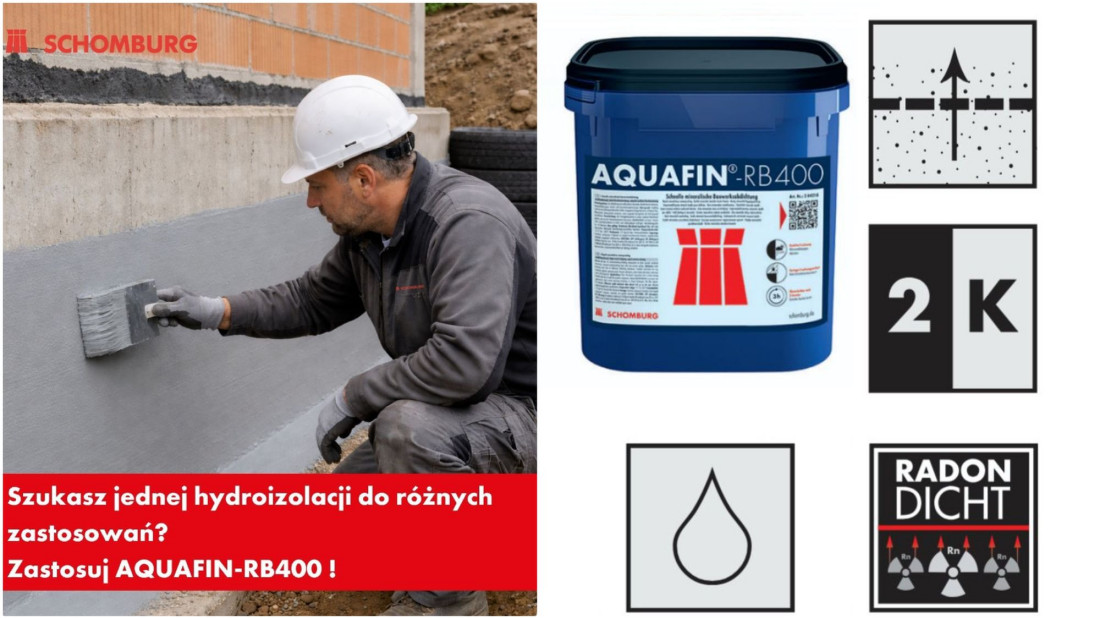 AQUAFIN-RB400 – szybka i elastyczna hydroizolacja fundamentów, piwnic i stref przyziemia