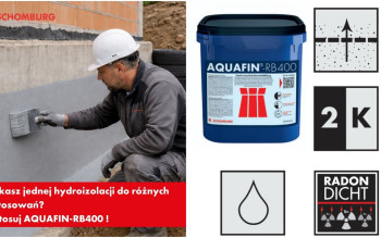 AQUAFIN-RB400 – szybka i elastyczna hydroizolacja fundamentów, piwnic i stref przyziemia