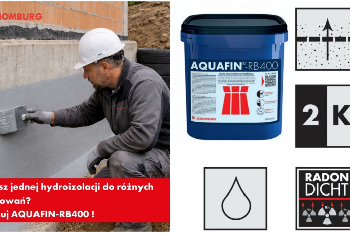 AQUAFIN-RB400 – szybka i elastyczna hydroizolacja fundamentów, piwnic i stref przyziemia