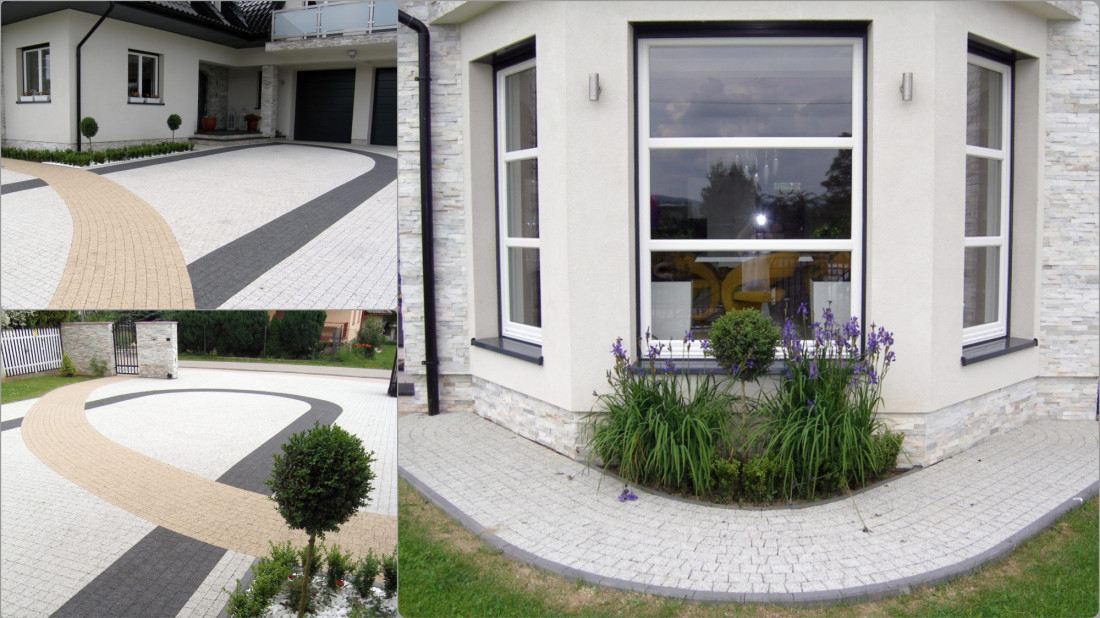 Granit płukany Chyżbet wokół domu – elegancka nawierzchnia posesji