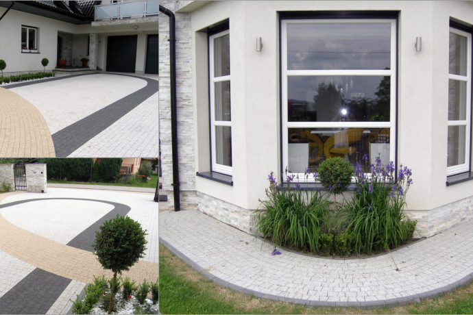 Granit płukany Chyżbet wokół domu – elegancka nawierzchnia posesji
