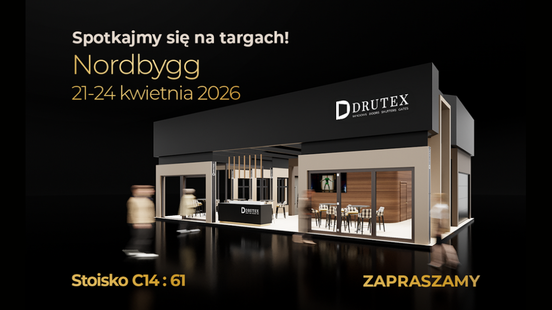 Drutex na Nordbygg w Sztokholmie pokaże rozwiązania premium i montaż bram na żywo