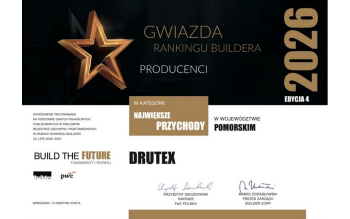 Drutex potwierdza dominację na rynku. Prestiżowa nagroda dla lidera z Bytowa