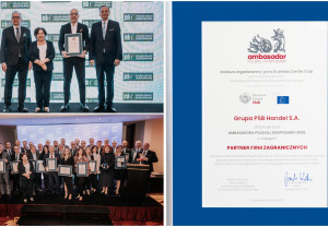 Grupa PSB z tytułem "Ambasadora Polskiej Gospodarki"