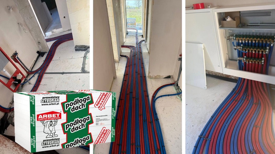 Produkty FS ARBET w systemach ogrzewania podłogowego - realizacja firmy Monteam-Ogrzewanie Hydraulika Wentylacja