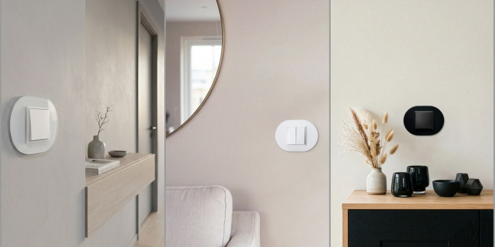 Osprzęt elektroinstalcyjny Aria w nowej odsłonie - szklane owalne ramki