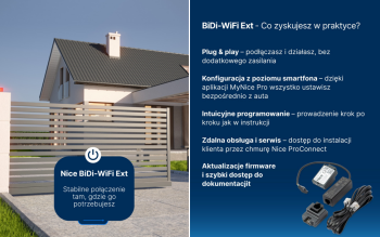 Stabilna łączność bez barier. Jak BiDi-WiFi Ext zmienia standard instalacji automatyki Nice?