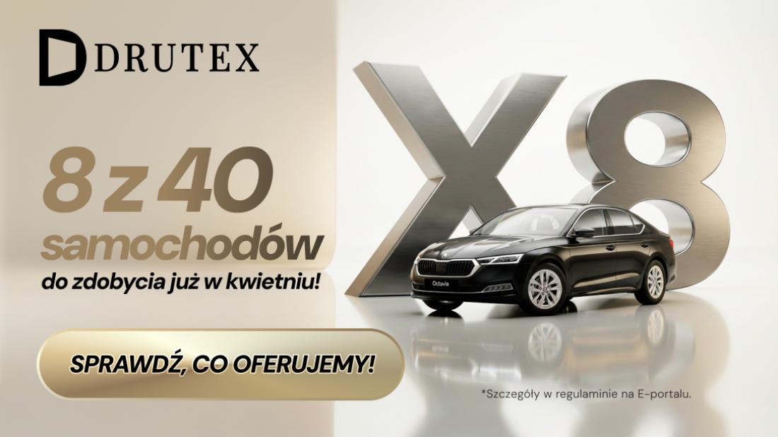 40 lat DRUTEX: 40 samochodów i wyjątkowe nagrody dla Partnerów