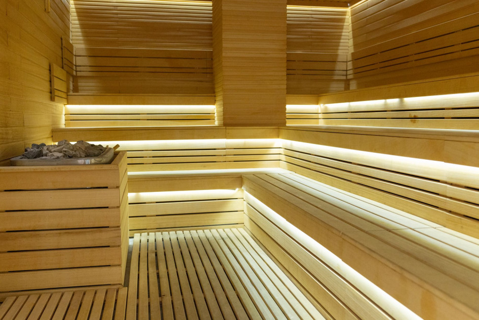 Sauna z drewna osika