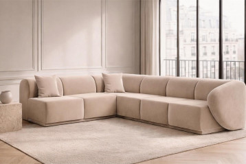 Sofa modułowa Favola – organiczny spokój i obłe kształty 