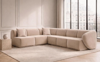 Sofa modułowa Favola – organiczny spokój i obłe kształty 