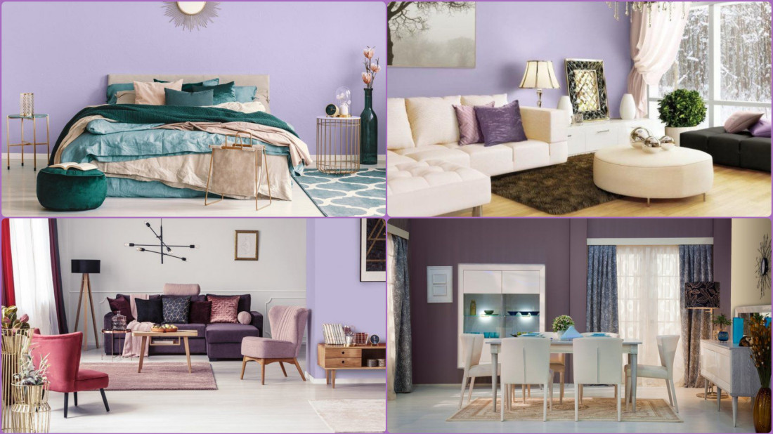 Wciąż popularny w aranżacji wnętrz - kolor fioletowy 