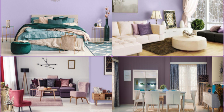 Wciąż popularny w aranżacji wnętrz - kolor fioletowy 