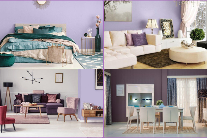 Wciąż popularny w aranżacji wnętrz - kolor fioletowy 